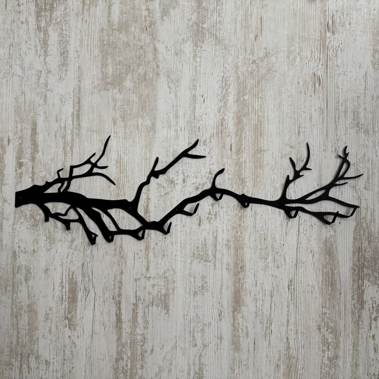Tree branch coat rack, key holder for wall, entryway decor, housewarming gift view 2