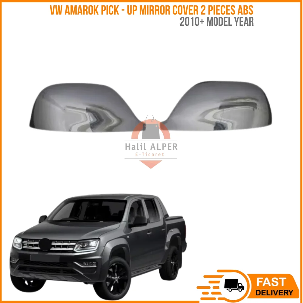 For Vw Amarok Pick - Up 2010 and Later Models Mirror Cover 2 Pieces Abs Plastic Chrome Look affordable price high quality