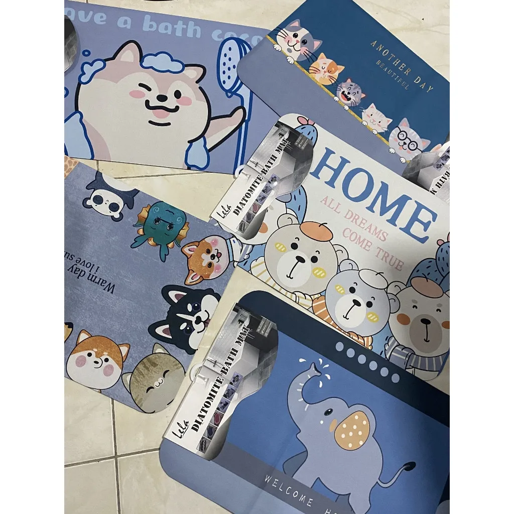 Bathroom Mat Absorbs Water Non-slip Quick Drying 38x58cm