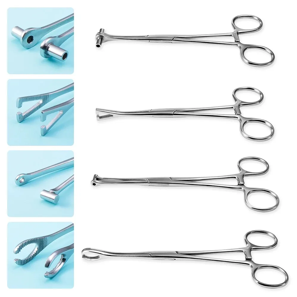 Surgical Steel Pliers Body Piercing Belly Ear Tongue Septum Lip Piercing Forceps Tweezers Clamp Piercing Needle Tool