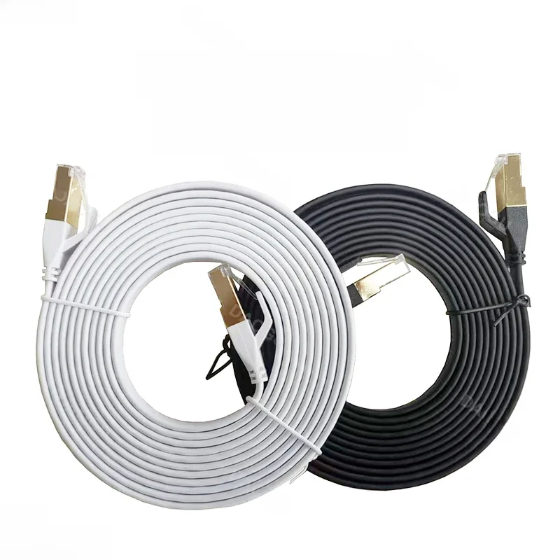 Kabel Ethernet Cat8 40 Gb/s RJ 45 10 15 20 metrów Cat 8 2000 MHz Szybki płaski kabel sieciowy do Internetu Biały 8 m 5 m 3 m 2 m 1 m RJ45 — zdjęcie produktu 7