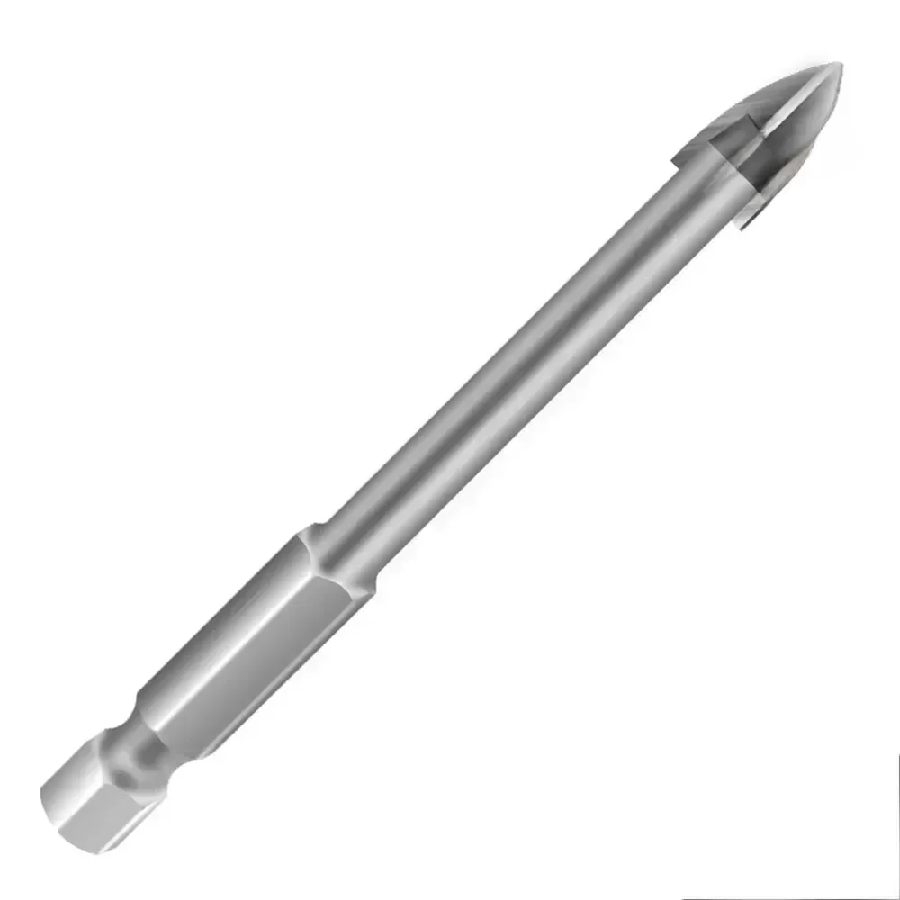 Wiertła krzyżowe do płytek, szkła, ceramiki, betonu, otwornice, wiertła trójkątne ze stopu, rozmiary 3/4/5/6/7/8/10/12 mm — zdjęcie 2