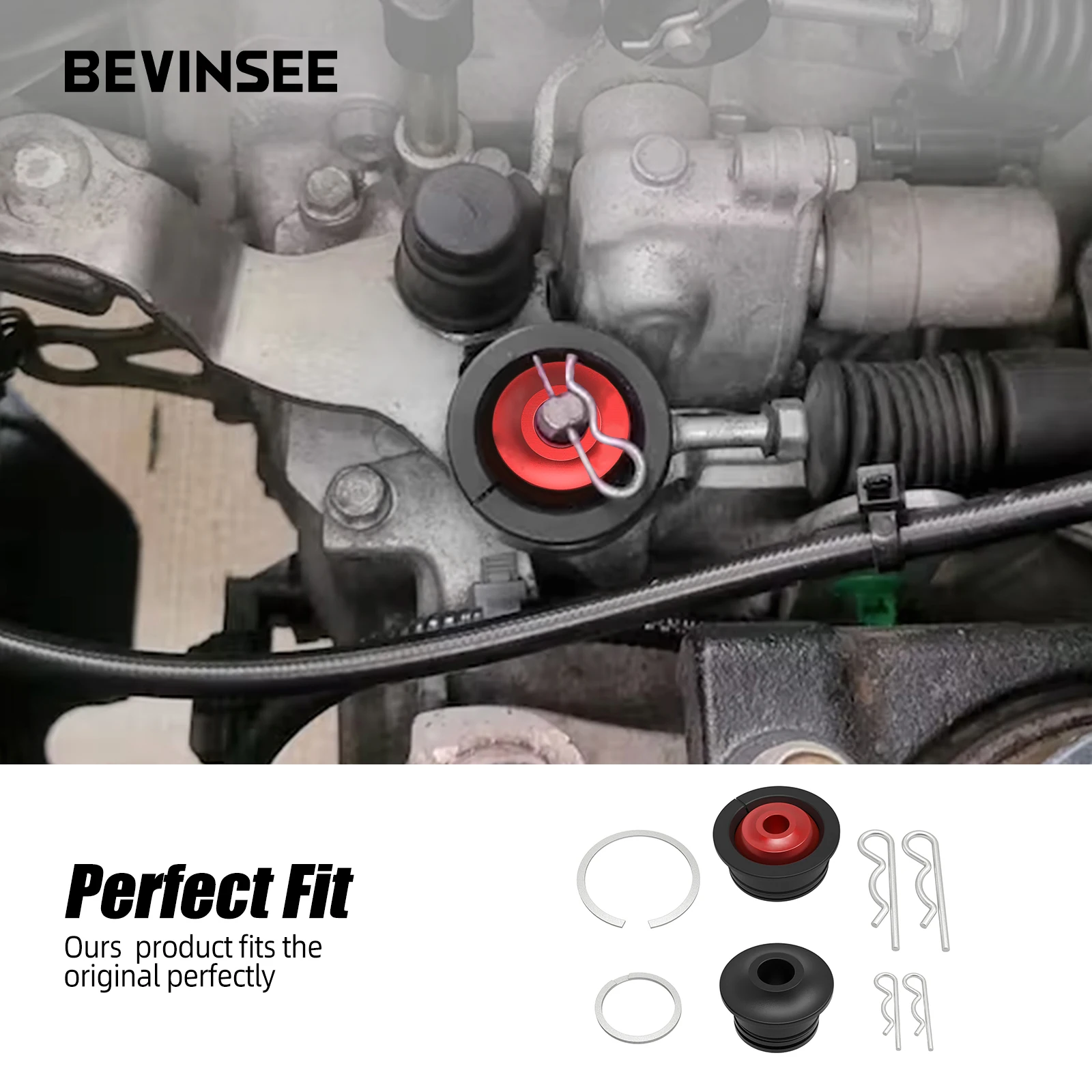 BEVINSEE Shifter Cable Bushing Upgrade Kit for Honda Accord for Honda Civic/Civic Si/Civic Type R