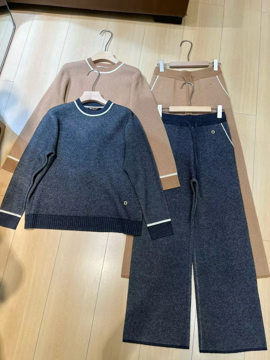 

Autumn-winter luxurious women's casual knitted wool set
