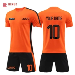 Customized Logo Kids Soccer Uniforms Children Survetement Football Clothes Men Team Jersey Short Set Youth Training Sports Wear