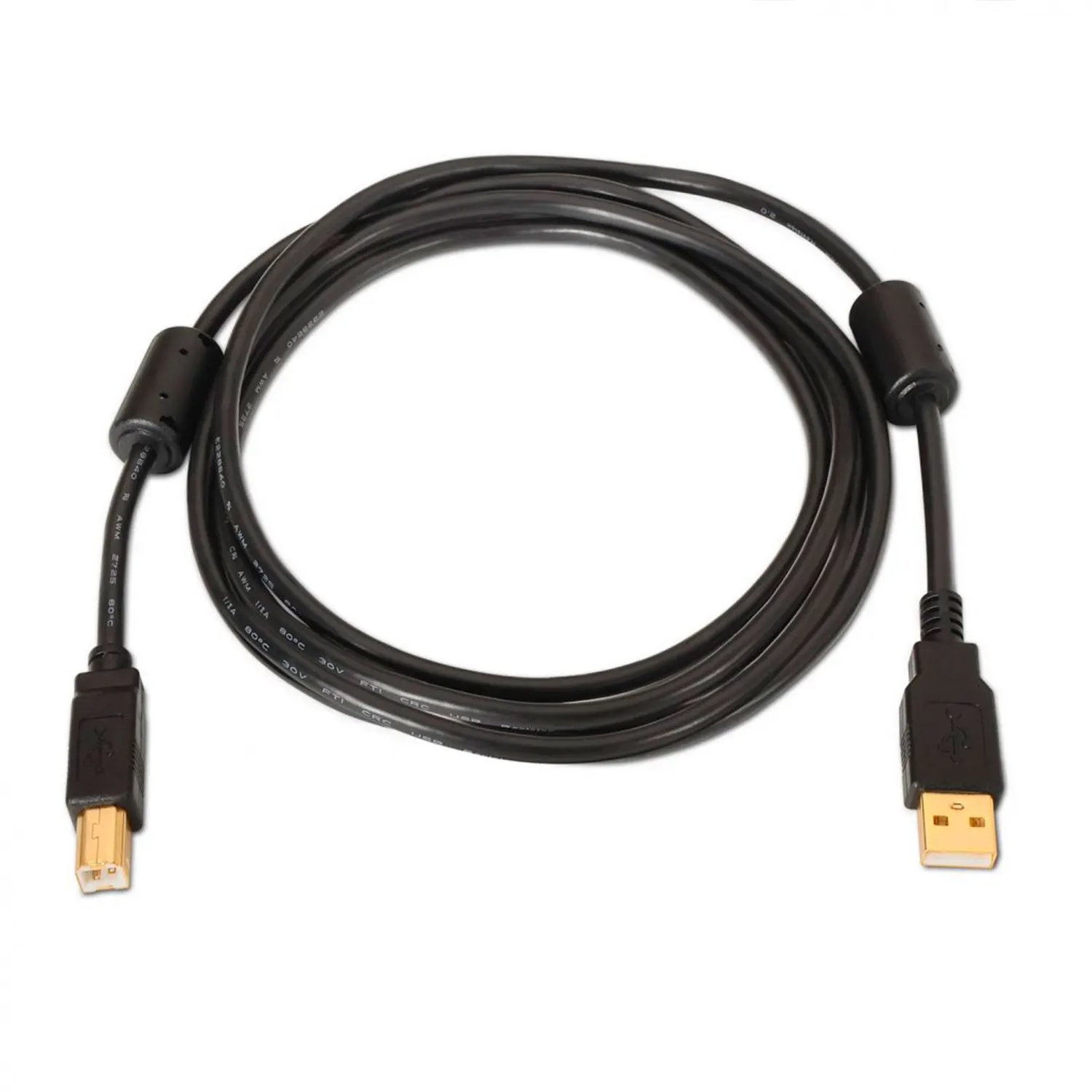 AISENS A101-0009 2 m ferrite printer USB Cable 2.0 black Color