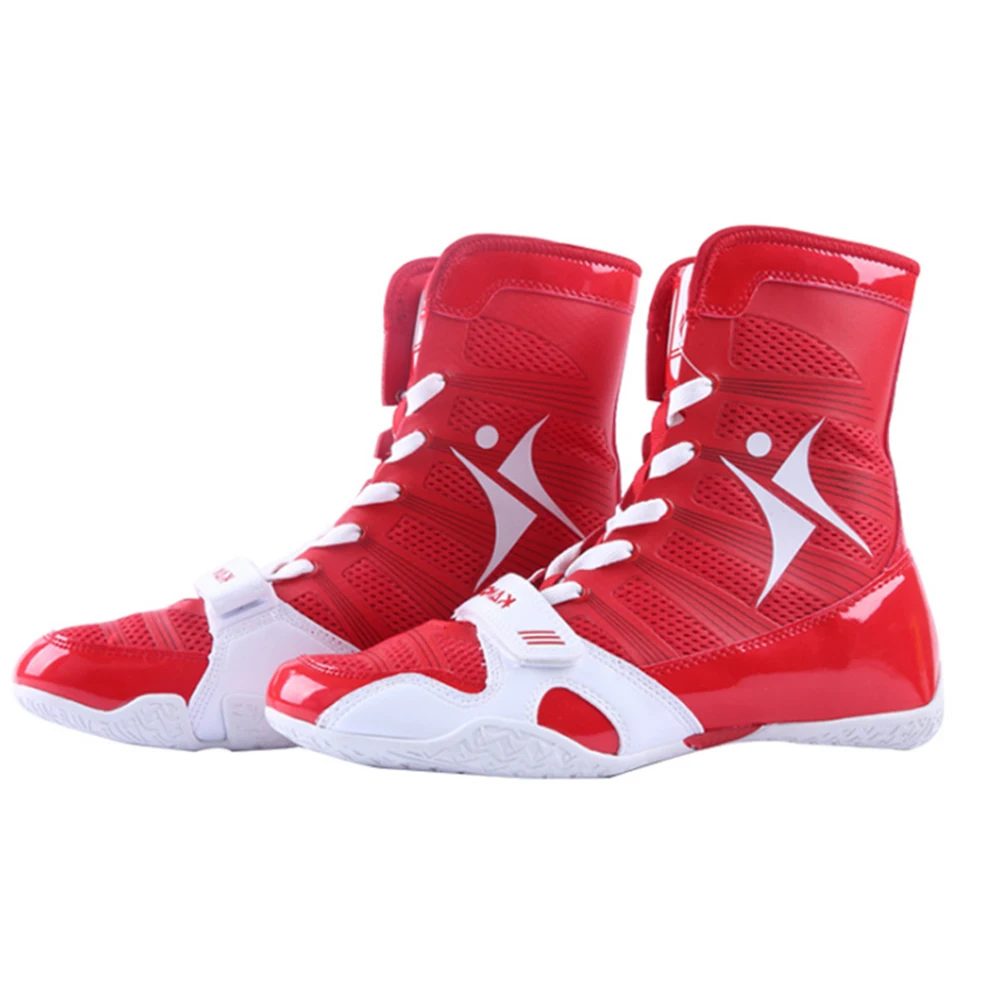 Brand KANGRUI Pro High Top Men Women Boxing Wrestling Shoes  Arts Taekwondo Sanda Training Special Training  Flighting Snekaers