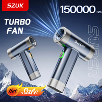 Mini Turbo Jet Fan Turbofan Air Blower 150000RPM Brushless Motor Handheld Dust Fan Portable Charging Cleaning Car Vacuum Cleaner