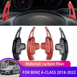 2 Pcs Car Steering Wheel Extension Paddle Shift For Mercedes Benz A Class W177 2018 2019 2020 2021 2022 Carbon Fiber Shifters