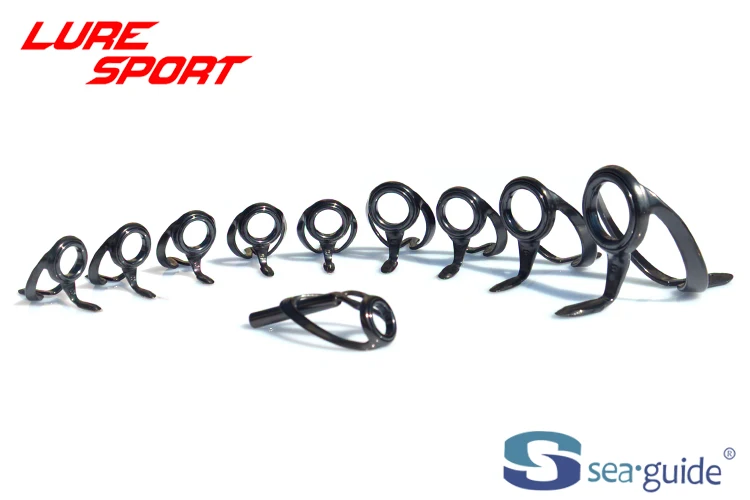 SEAGUIDE Heavy Duty Black Frame 13pcs 11pcs10pcs 8pcs Guide Set HBXRESG20 Boat Rod Building Component Guide Repair DIY Accessory