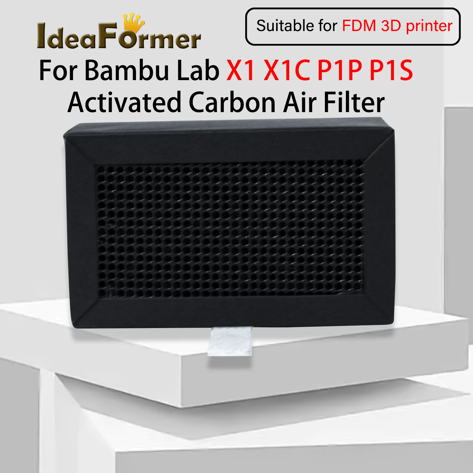 

For BambuLab X1 X1C P1P P1S Activated Carbon Air Filter suitable for FDM 3D printer Air Filter bambu X1 P1 series Parts Replace.