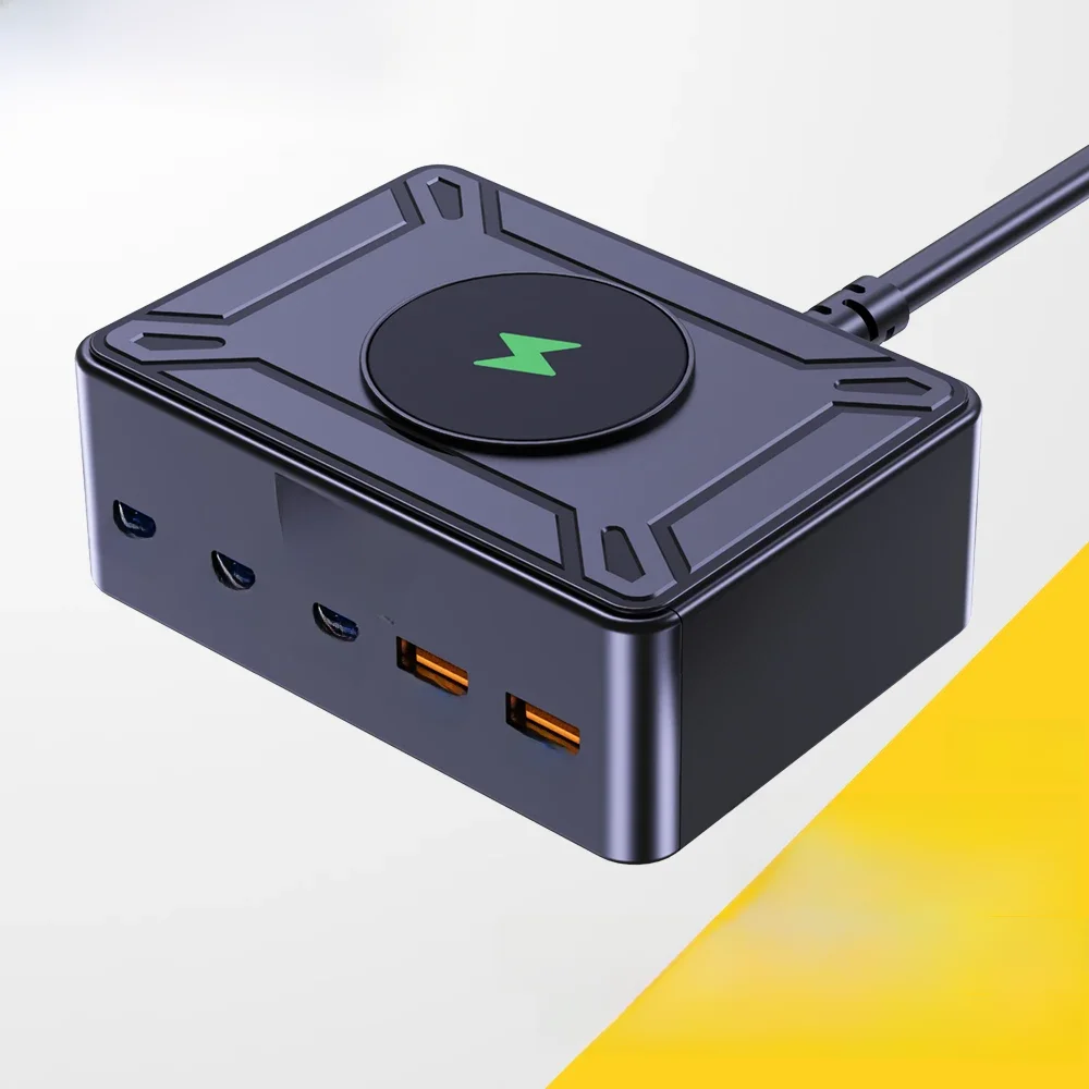 Ueetop 205W GaN Ładowarka Cyfrowy wyświetlacz Ładowarka biurkowa USB typu C PD 100W PPS 45W QC4.0 Szybkie ładowanie do laptopa Tablet Telefon — zdjęcie 2