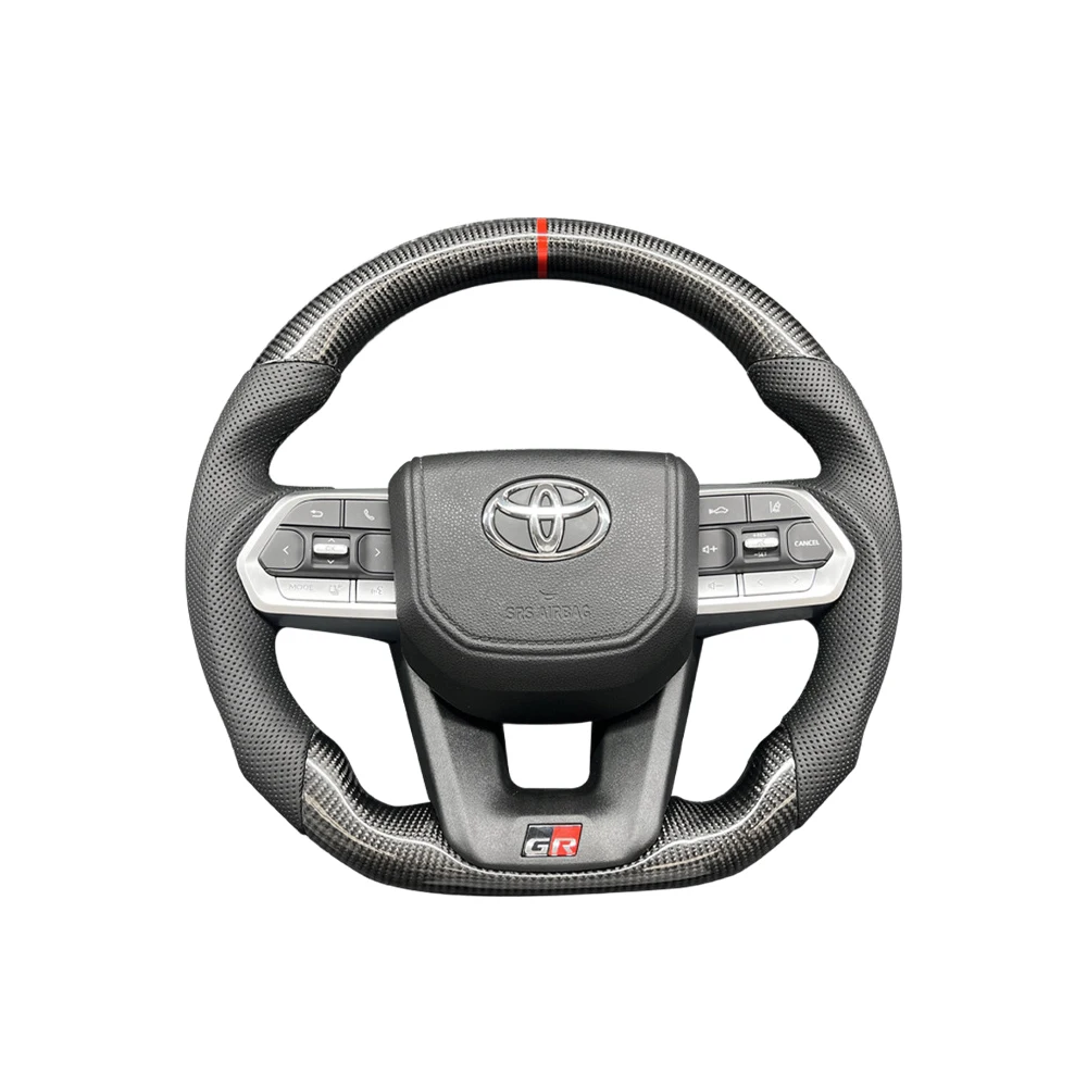 

Suitable for Toyota LC300 Alpha 80 series Hilux Land Cruiser Crown carbon fiber steering wheel assembly upgrade