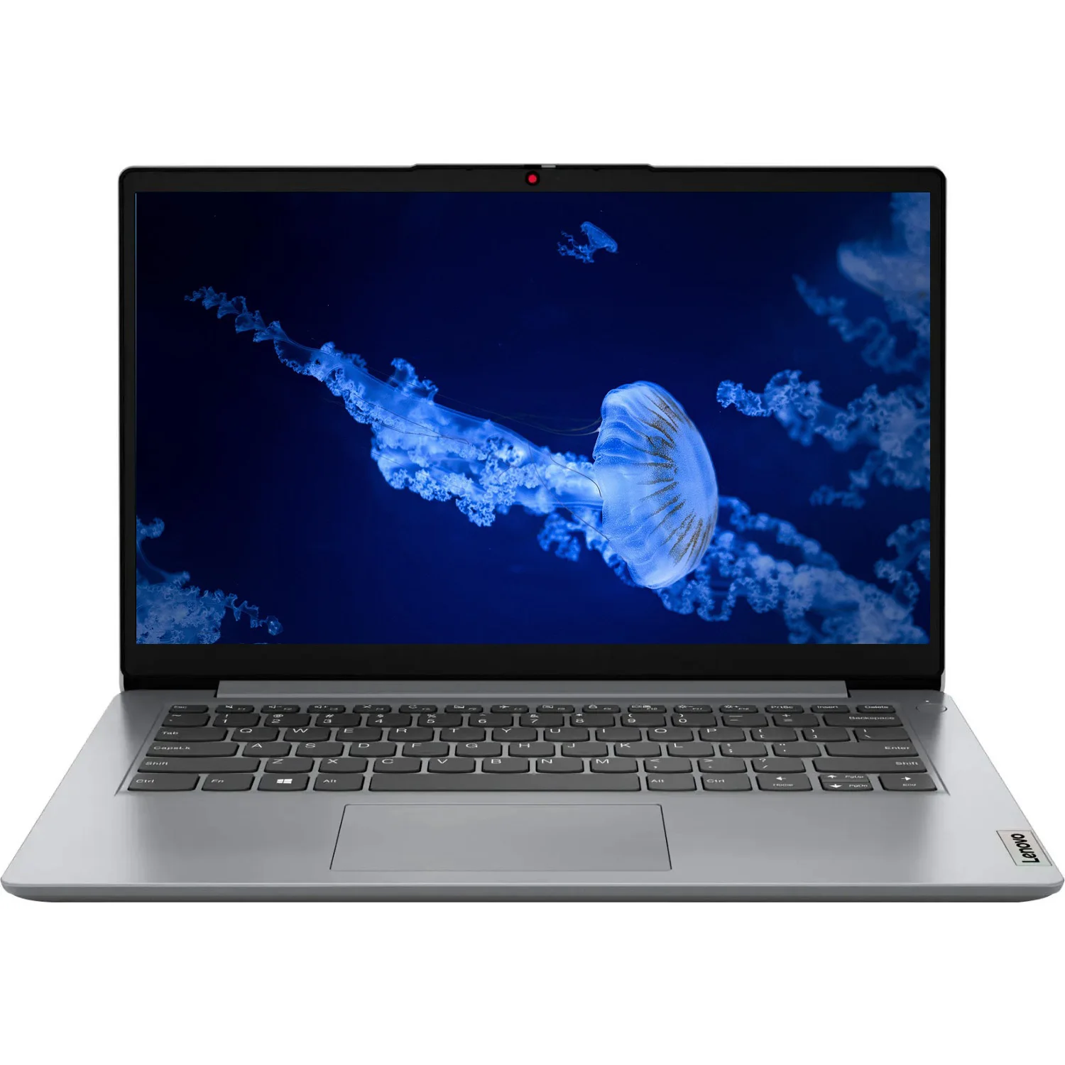 Laptop biznesowy Lenovo 14", Intel Celeron N4020, 4 GB pamięci RAM, 384 GB pamięci masowej (128 GB eMMC + 256 GB karta SD), Cloud Grey