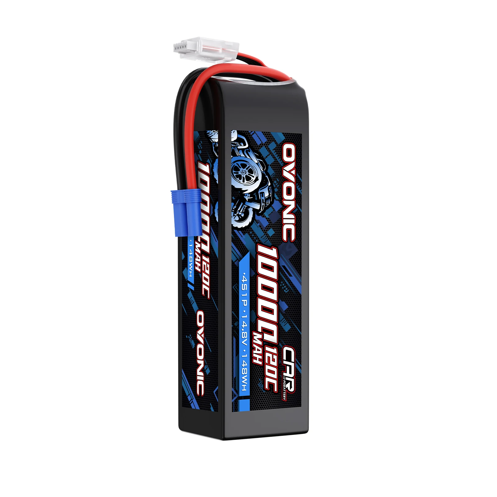 OVONIC 4S Lipo Battery 10000mAh 120C 14.8V EC5 Connector RC Battery 2‑Pack for RC Cars Trucks, Compatible with Arrma Models