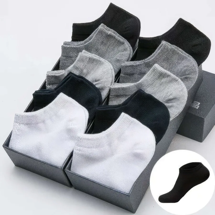 

15 Pairs of Solid Color Black, White, and Gray Socks, Soft Low Top Ankle Socks, Suitable for Sports Shoes and Canvas Shoes