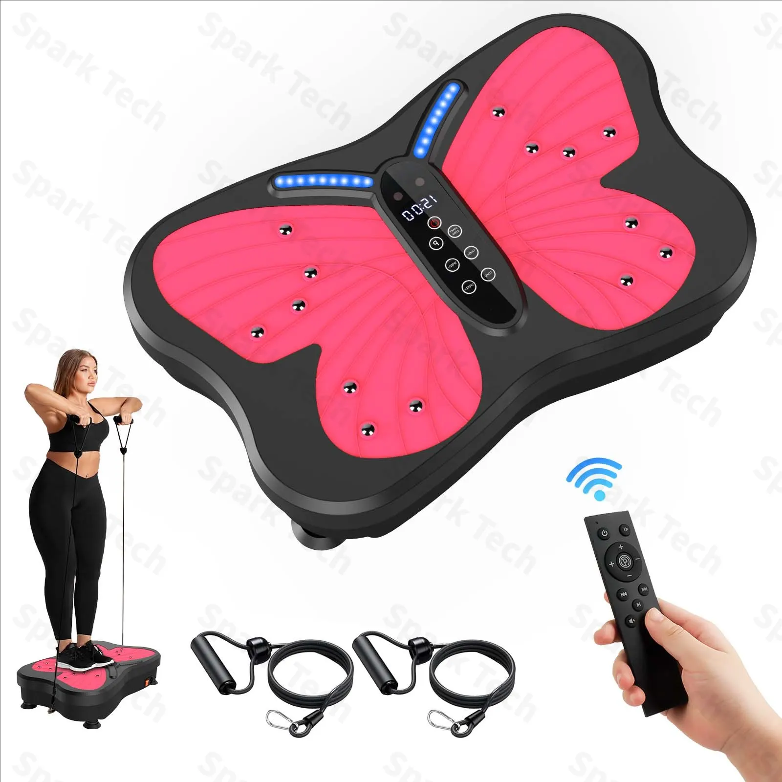 Máquina de ejercicio con placa vibratoria multiusos, equipo de Fitness doméstico, masaje magnético, placa vibratoria para quemar grasa y dar forma