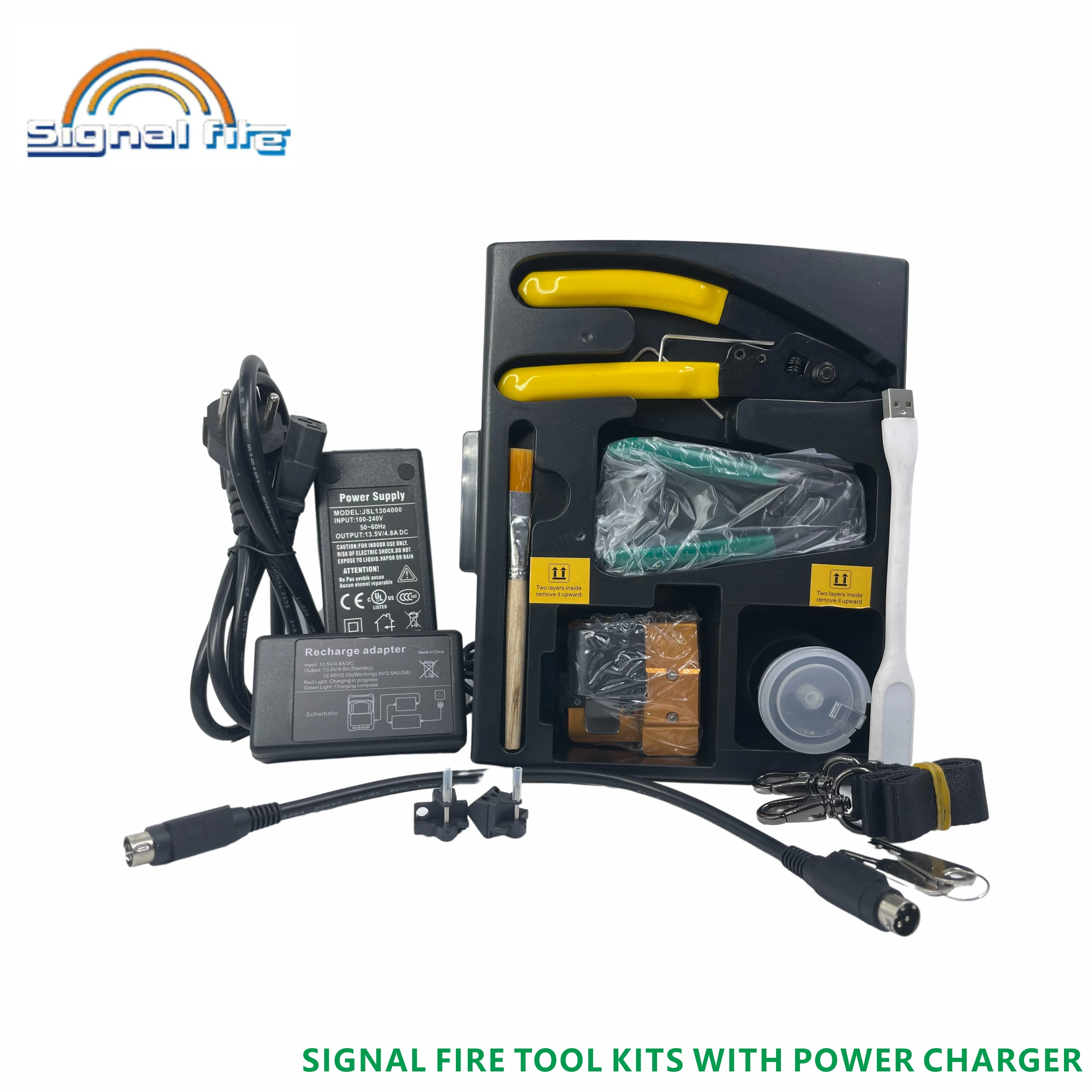 Signal fire TOOL Kits S09 Fiber cleaver Electrodes Power adapter Miller stripper Wire stripper Free shipping