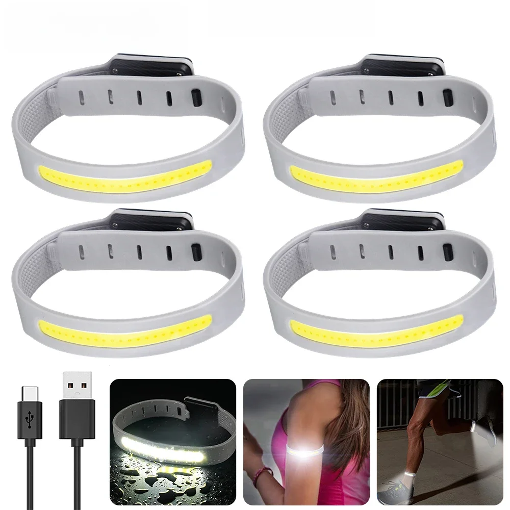 Brassard de course de nuit lumière LED Sport de plein air USB Rechargeable lumière clignotante ceinture de sécurité bras jambe avertissement bracelet lumière de cyclisme