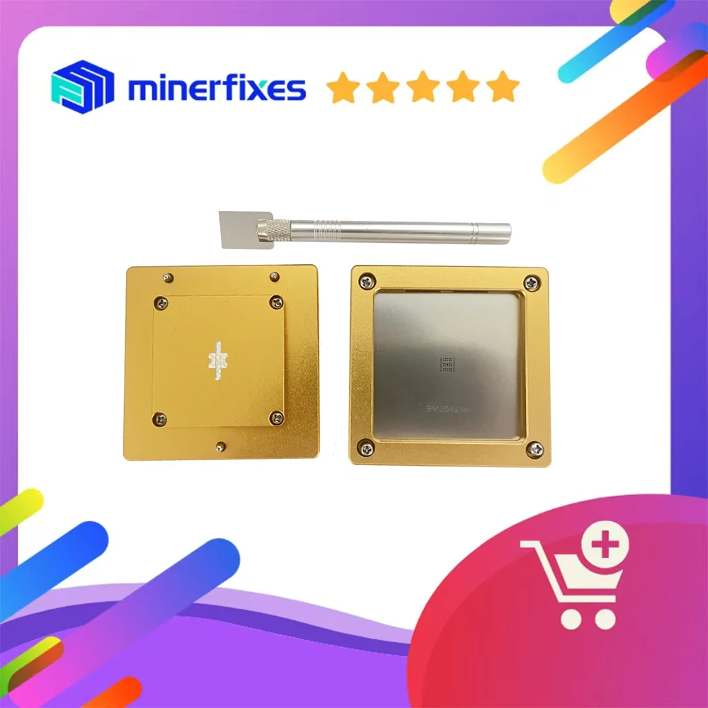 

Antminer BM1360BB chip tin tool tin stencil Helps Antminer S19i hashboard ASIC chips to be tinned quickly.