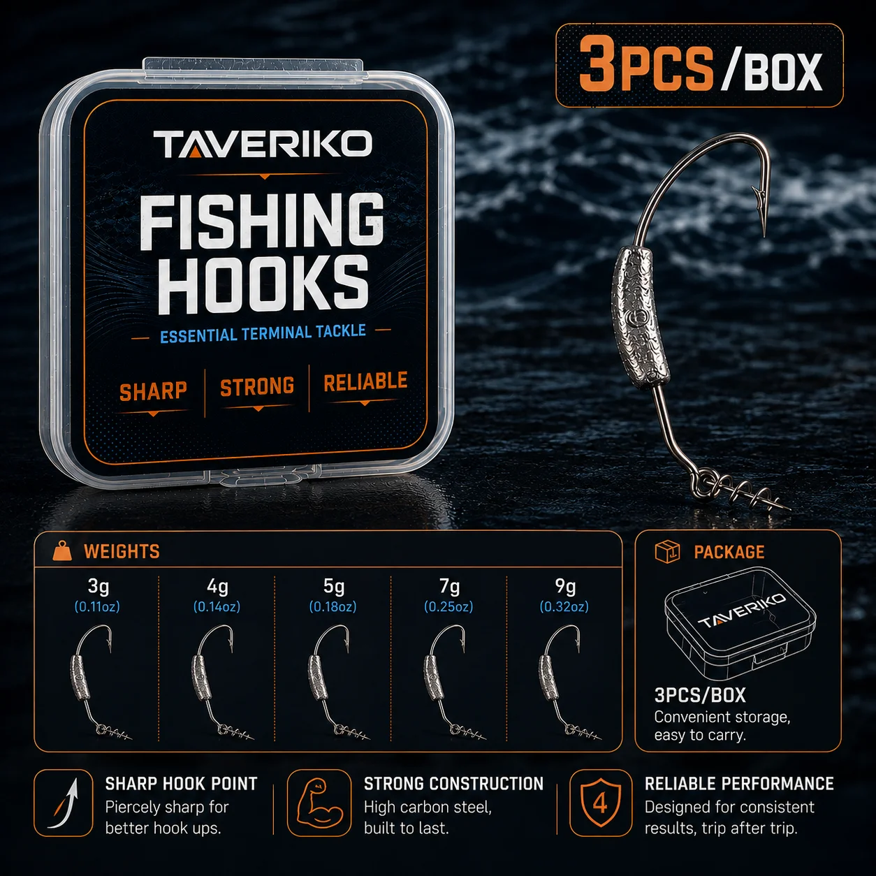 Fishing Lure Soft Plastic - TAVERIKO Weighted Swimbait Hooks with Screw
