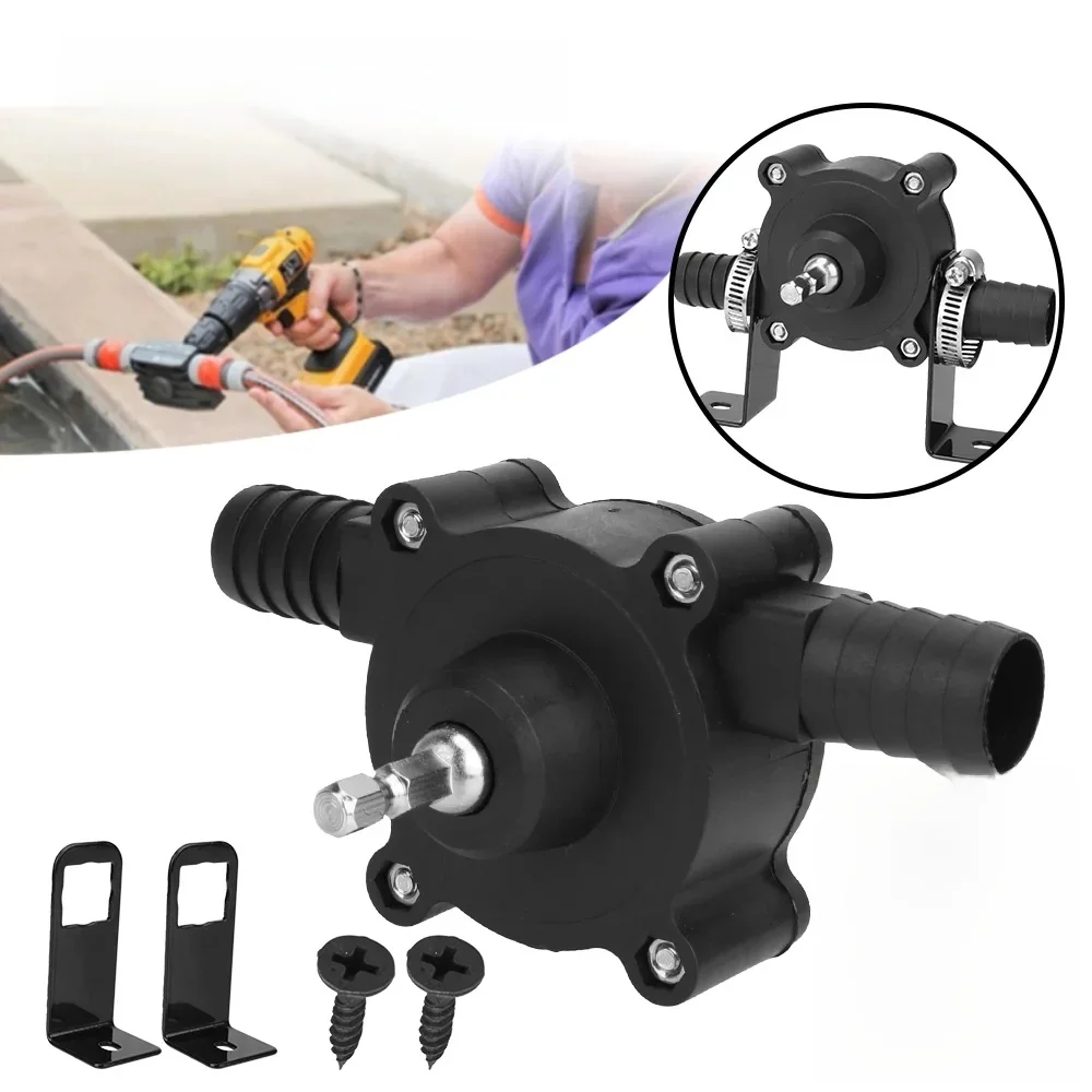 NONE Pompe de perceuse électrique portative, outil extérieur de jardin à domicile, diesel, huile, eau des Émirats arabes unis, mini main, auto-amorçantes, pompes de transfert de liquide 3