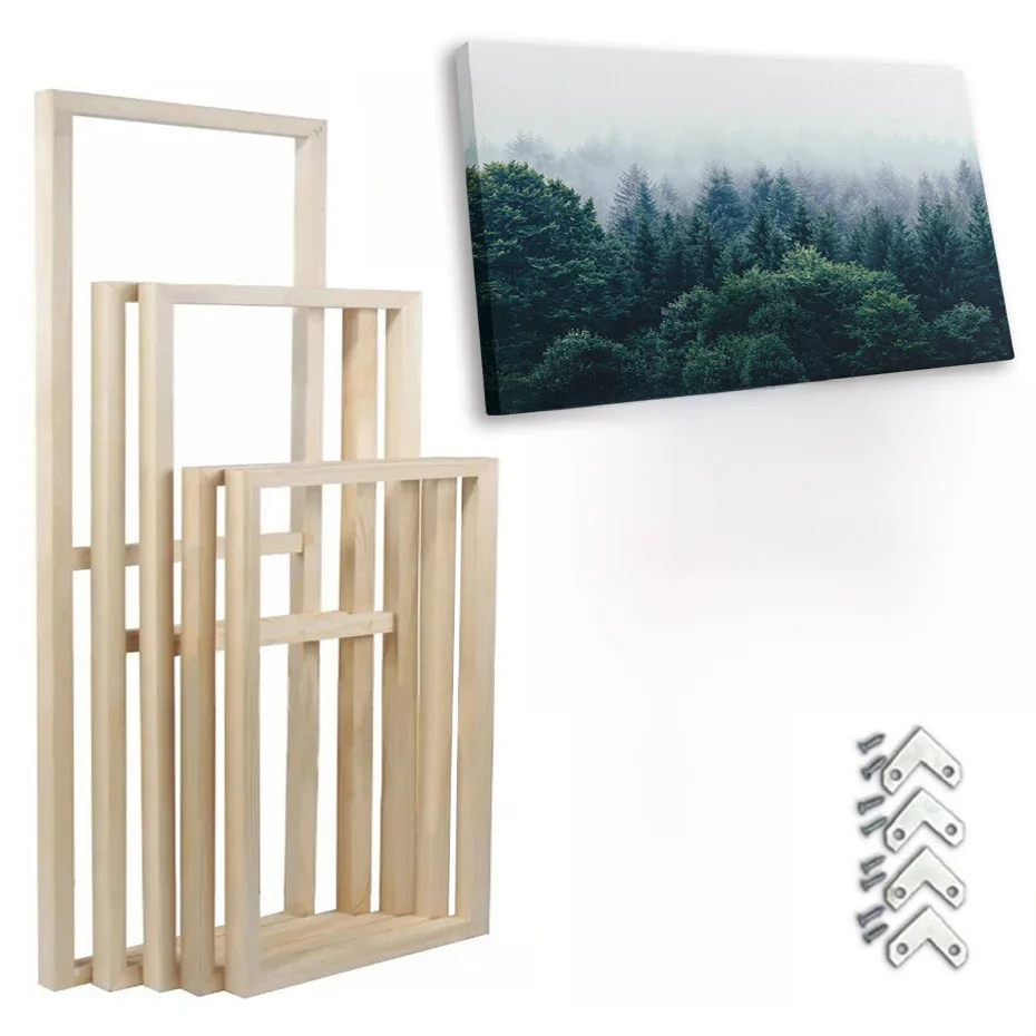40X60 50X70 60X90 60X120 Diy Houten Frame Kit Voor Canvas Olieverf Frame Staven Hout Frame Voor Diamond Painting Muurkunst Frame - afbeelding 2