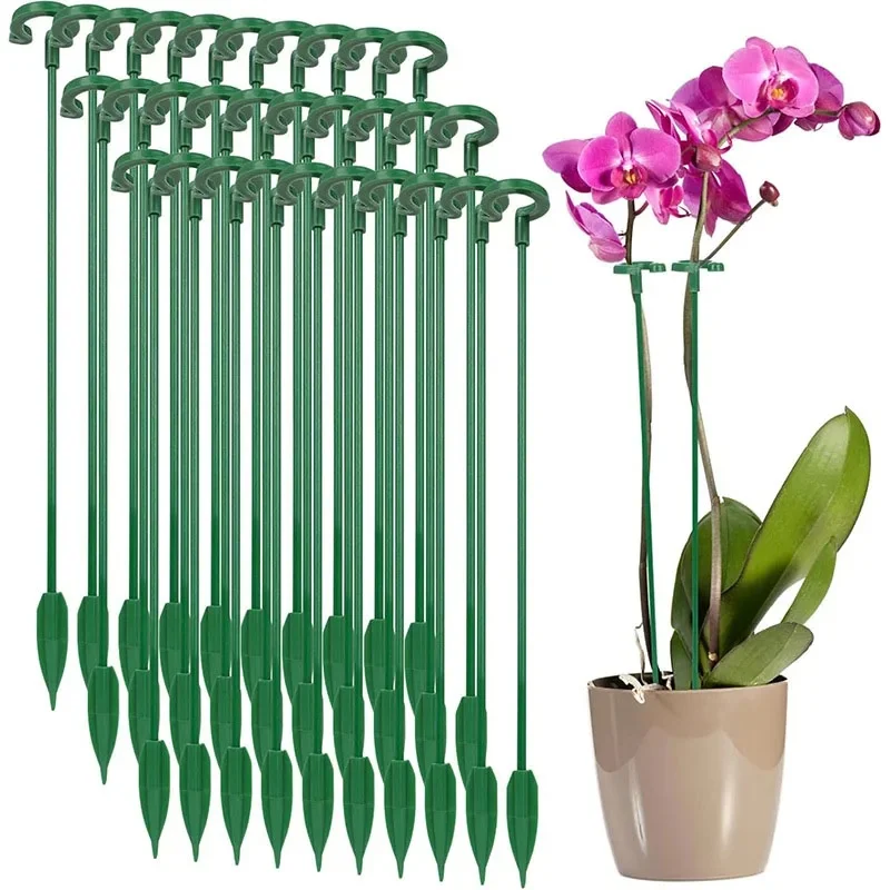 Supports de plantes en plastique, piquets, bâtons de Support de fleurs, outil de fixation de Protection réutilisable, Support de culture de fleurs, outils de jardin