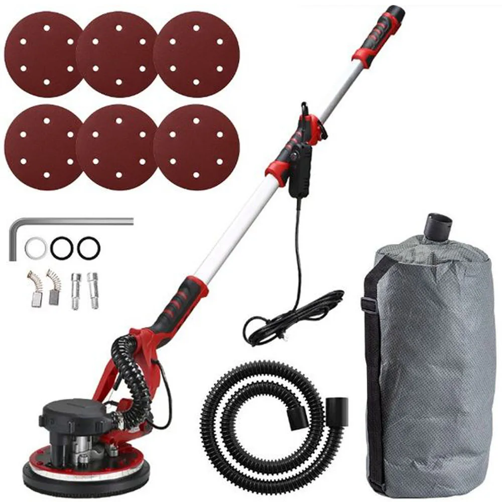 Electric Drywall Sander Pole Drywall Sander Grinding Portable with Sandpaper Variable Speed+ LED Strip Light