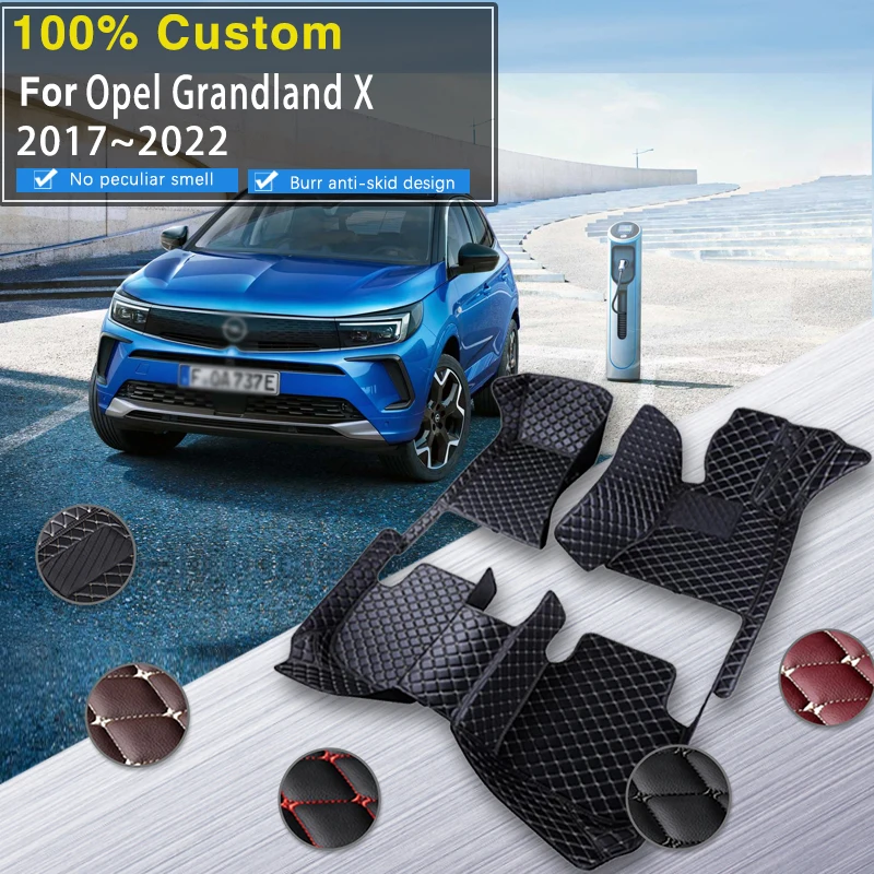 Floor Mat For Opel Grandland X 2017~2022 Carpet Anti-dirty Pad Car Mats Fully Set Tapete De Carro Car Mats Floor Car Accessories