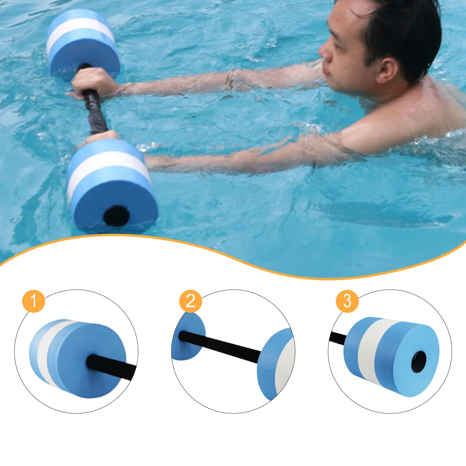 

Съемные гантели для водных упражнений для водных видов спорта, подводного фитнеса, спа-тренировок, оборудование для тренировок в бассейне для мужчин и женщин