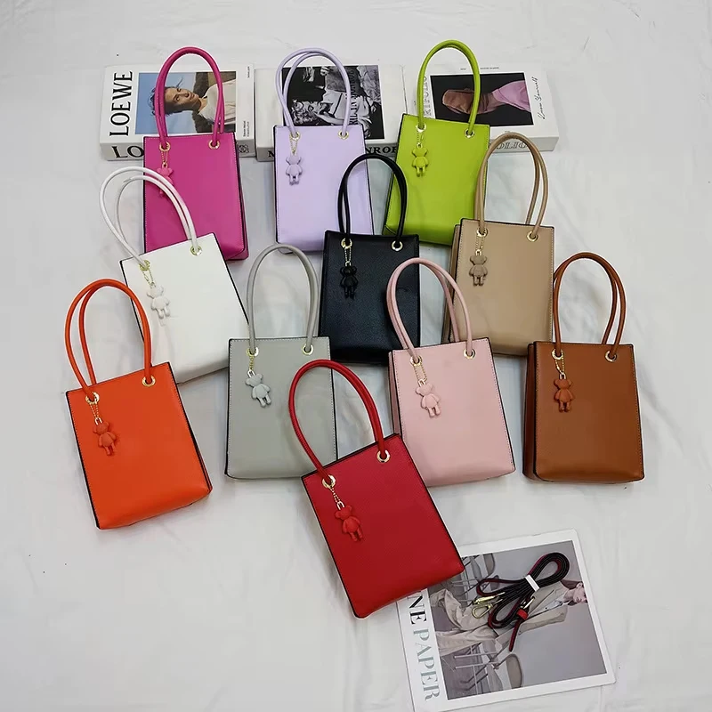 

Small Square Bag Women 2025 New Handbag Fashion Shoulder Casual Crossbody Solid Color Mobile Phone Bag
