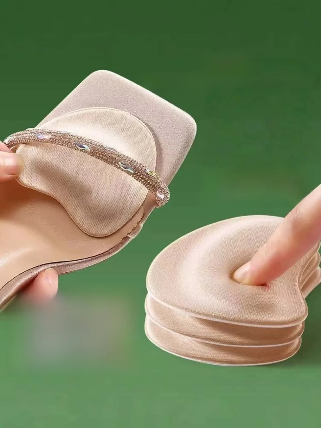 2 paires de coussinets d'avant-pied en éponge absorbant la sueur, rembourrage spécial pour sandales antidérapantes pour femmes