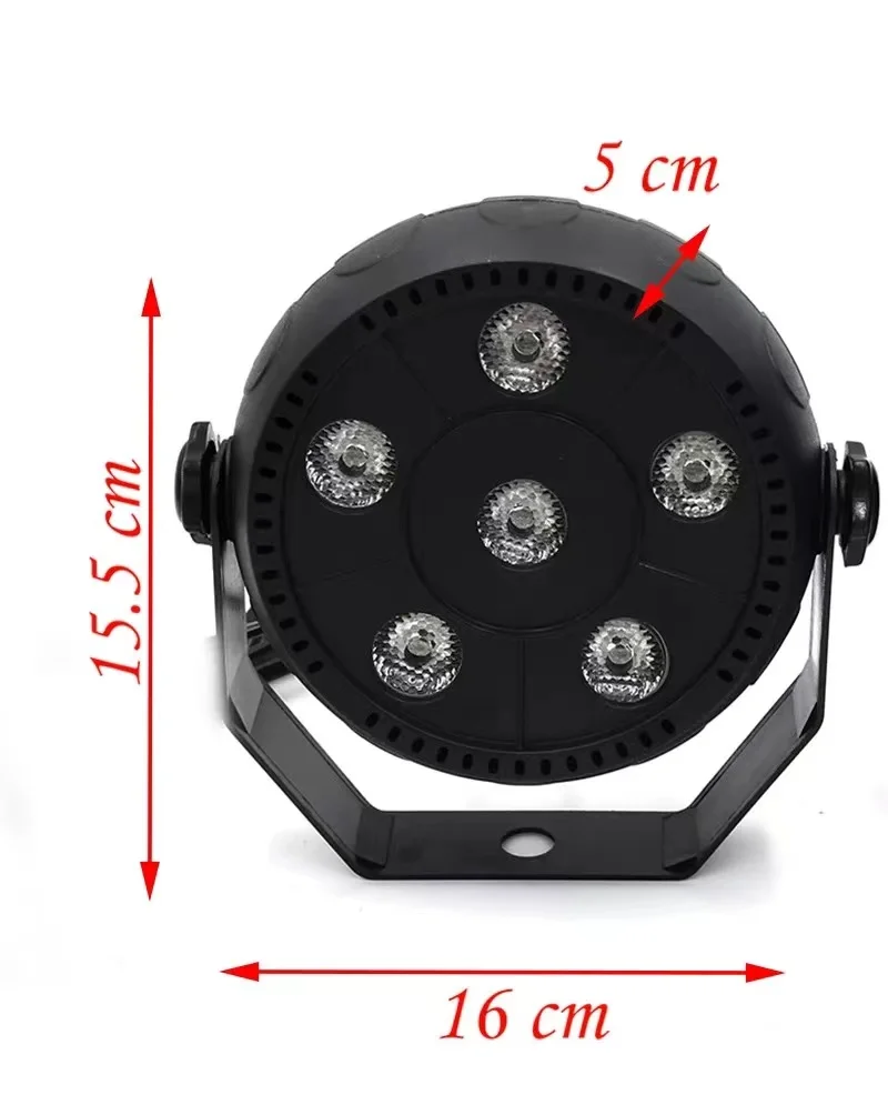 Mini Led Par6x3W RGB Stage Lighting for DJ Party Club Disco HomeChristmas Wedding Birthday Performance Sound Control Stage Light