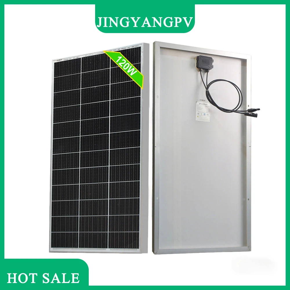 120W Starres Glas-Solarmodul, 23% Hoher Wirkungsgrad, Wasserdicht, Langlebiges Solarmodul für Außenbereich, Marine, Hausdach, Wohnmobil