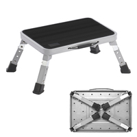 Folding Step Stool Adjustable Height Non-Slip Kitchen Ladder for Home, Bathroom & Household Use,Maximum Load 150KG