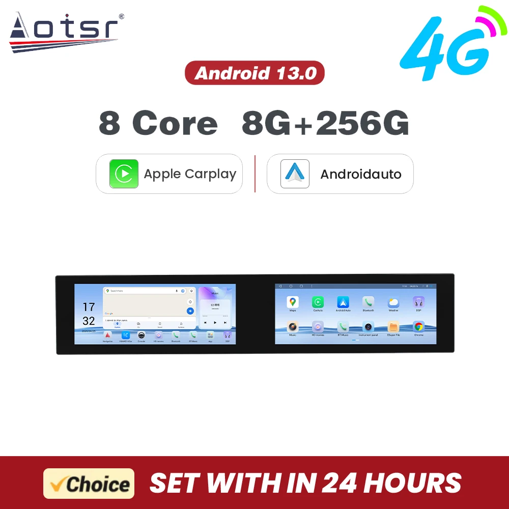 

Dual Screen 15'' Android 13 for Land Rover Defender, 2018-2014, Car GPS Navigation, Front Passenger, Wireless Carplay Car Radio