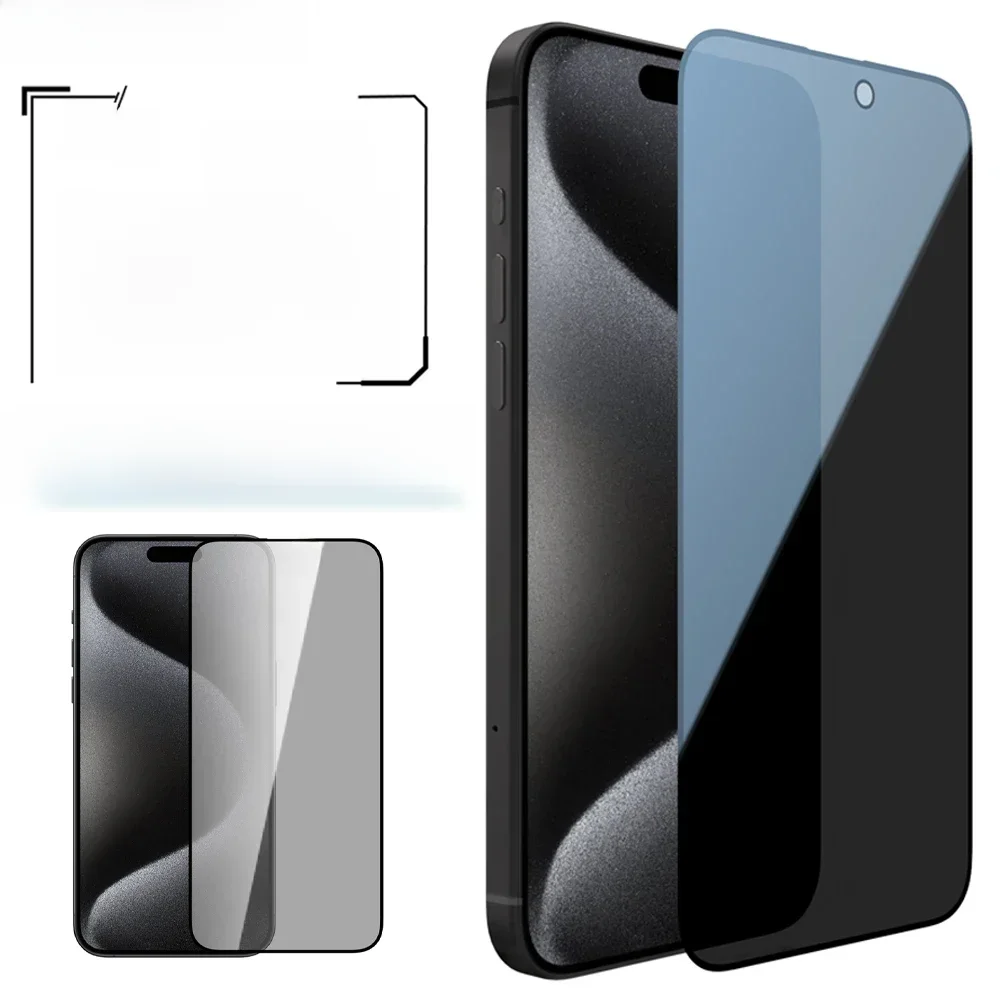 Nillkin Szkło Hartowane Anti Peeping Guardian z Pełnym Pokryciem Ekranu 9H do iPhone 15 Pro Max 14 Pro, Pasuje również do iPhone 13 12 — zdjęcie produktu 7