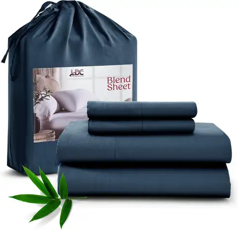 Lux Decor Bedsheet Set, Rayon Derived from Bamboo, Breathable & Soft, Hotel Luxury Silky Bedding
