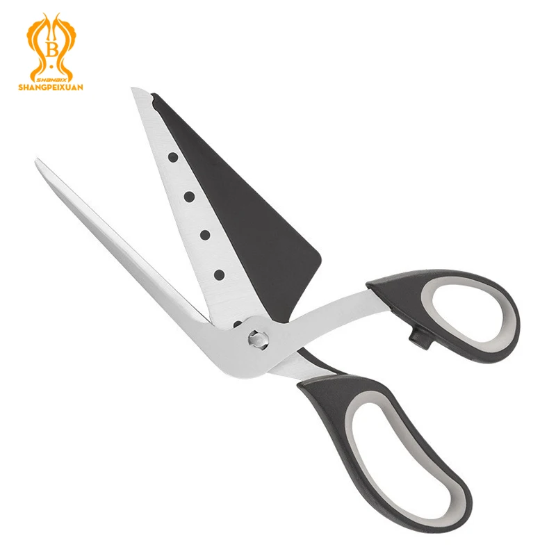 SHANGPEIXUAN Pizza Scissors Cutter One-Handed Operation Stainless Steel Pizza Spatula Slicer Stainless-Steel Blades Easy Cutting