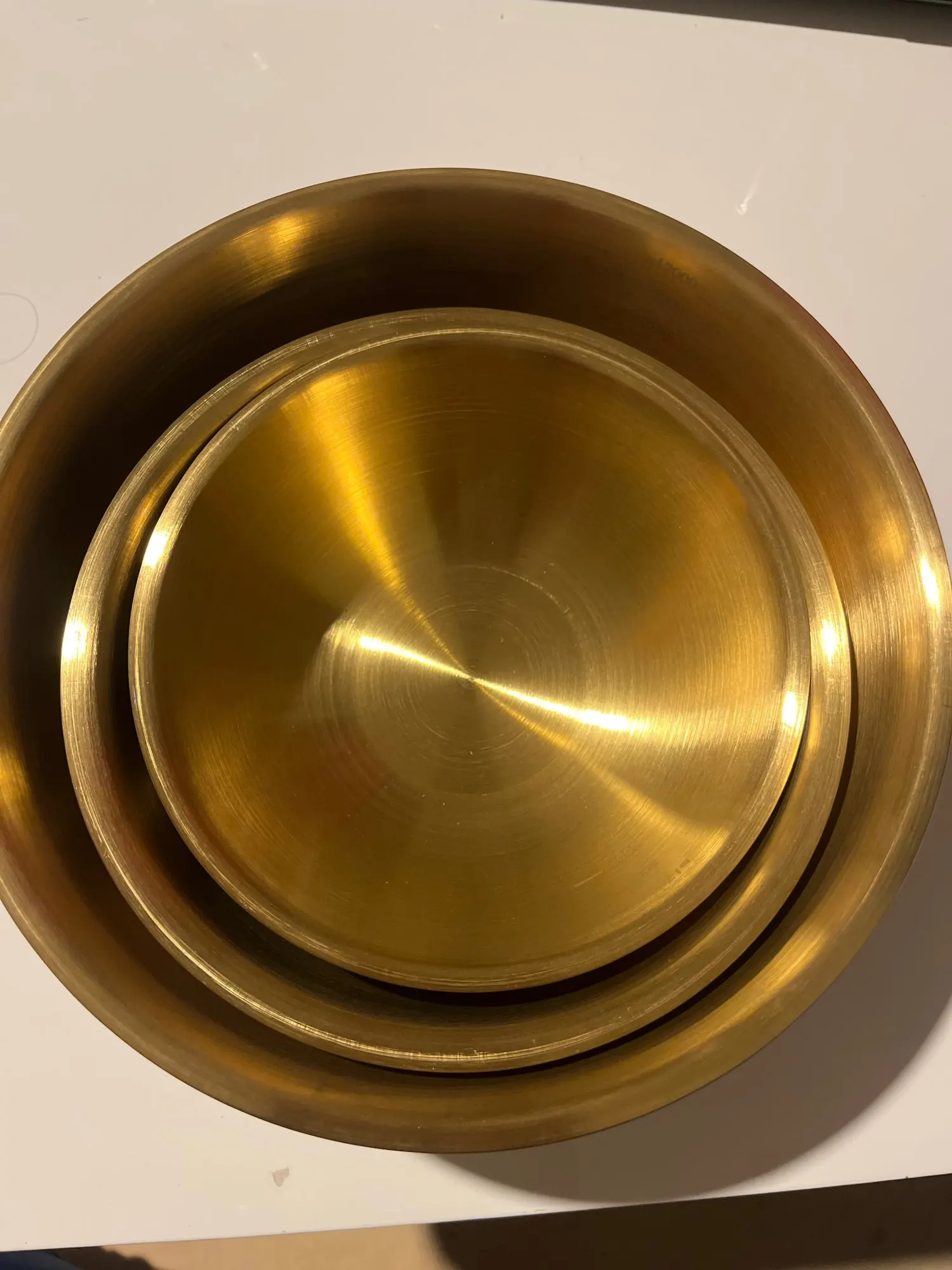 3Pcs A set of three stainless steel bowls for mixing, kneading dough, and serving salads, suitable for kitchen use. photo review