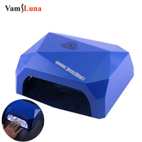 LED Blue Nail Lamp Nail Dryer Diamond Shaped With Sensor 36W LED CCFL Curing Nail Supplies For UV Gel Nail Polish Art Tools