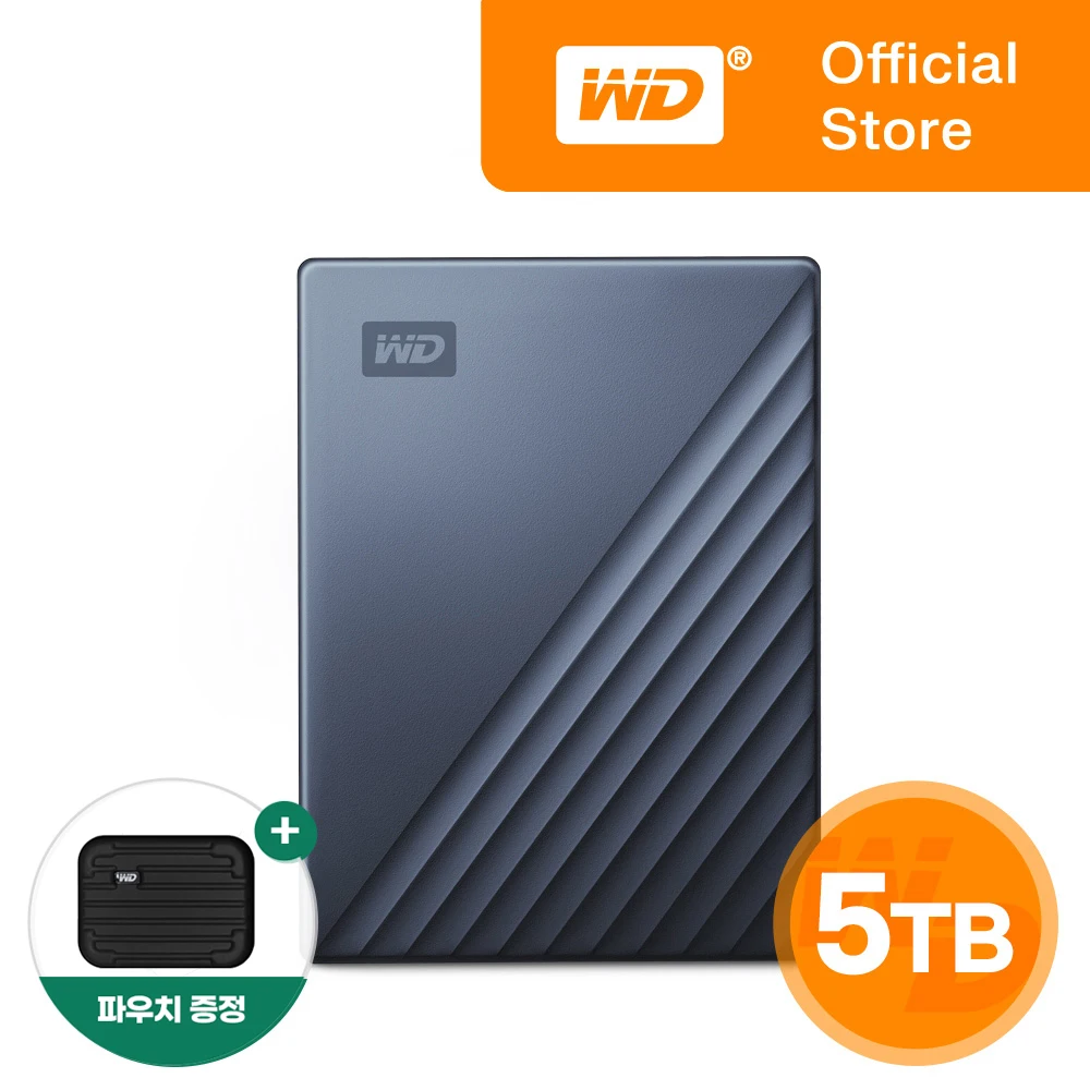 [WD Korea General version] WD My Passport ULTRA External Hard 5TB blue domestic genuine AS 3 years (domestic same day sent)