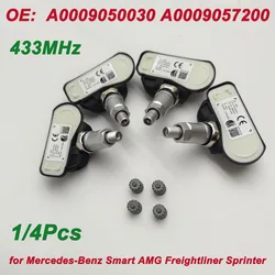 1/4Pcs Tire Pressure Monitor Sensor TPMS 433MHZ For Mercedes A B C E Class ML350 CLK350 C300 CLS550 E350 A0009050030 A0009057200