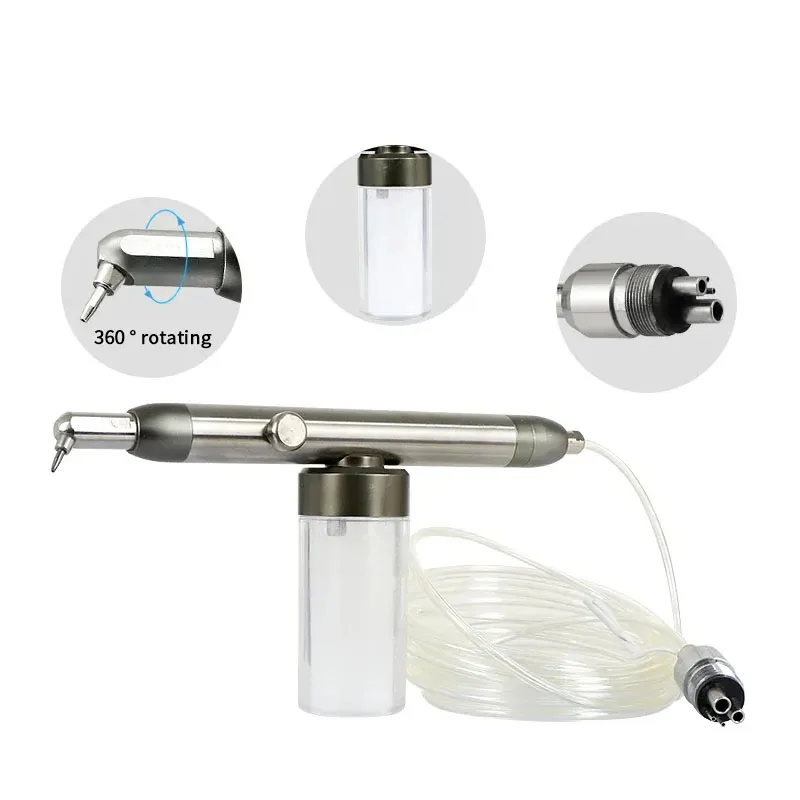 air flow polisher water cooling system aluminum 360 degree adjustment dental sand blasting unit