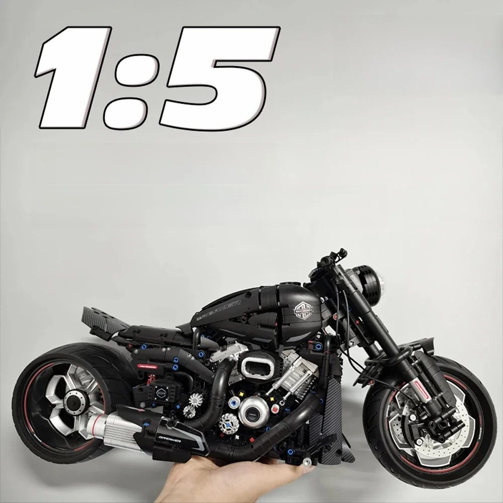 Breaker Halei – blocs de construction de modèle de moto, taille 1:5, briques techniques, décoration de bureau de voiture, assemblage, jouet pour enfant, cadeau