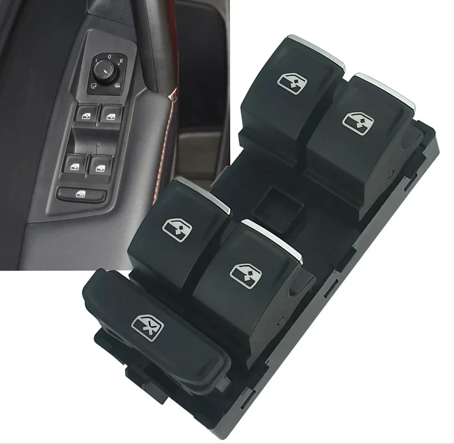 Czerwony/biały przycisk elektrycznego sterowania szybą do VW Golf MK7 Passat B8 Seat Leon 2013-2018 5G 0959857 — 2