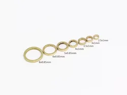 Brass Spacer Beads, Round Brass Sliders, 2.5mm, 3mm, 3.5mm, 4mm, Link Chain Connector, Brass Jump Rings, Jewelry Making R2219