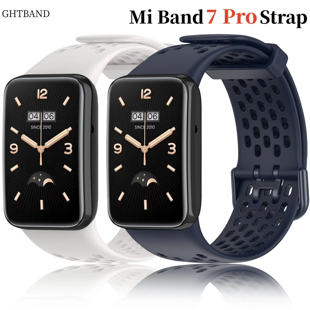 

Silicone Bracelet Strap For latest xiaomi mi band 7 Pro strap For xiaomi band Mi7 pro Silicone sport wristband for Mi7 pro band