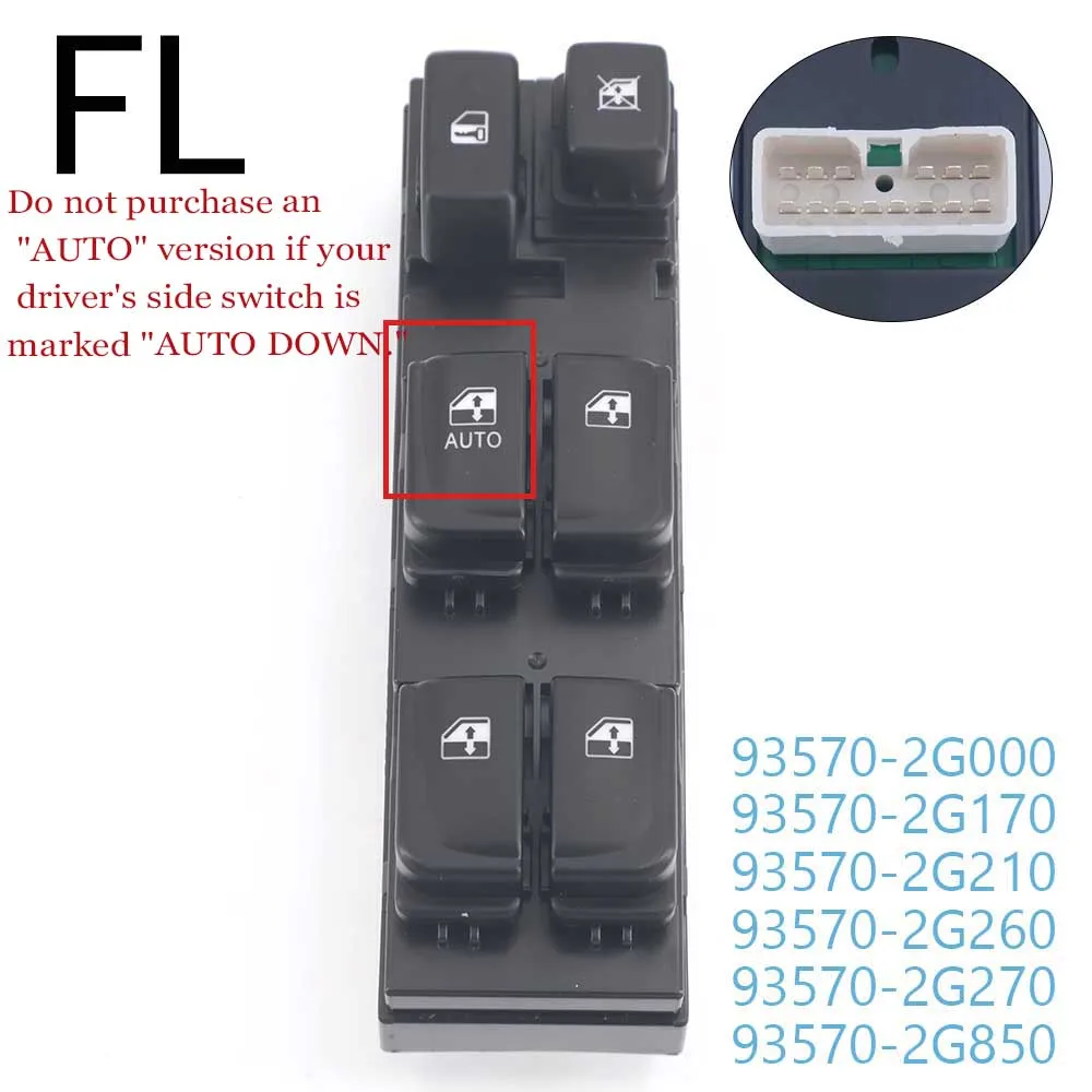 935702G100 935702G000 Master Power Window Switch for KIA Optima 2006 2007 2008 - 2010 Car Window Automatic Opening Spare Parts view 4